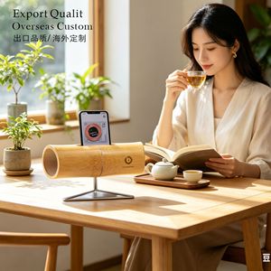 Bamboo Deep View Natural Bamboo Phone <b>Speaker</b> <b>Amplifier</b> Stand Creative Gift Business Gift Customization Cross Border Hot Sale - Product Image 1