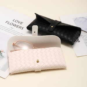 Custodia per occhiali da sole portatile con portaocchiali in pelle con griglia, custodia per occhiali e borse - Product Image 1