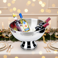 Seau à Glace Direct Usine pour Champagne et Bouteilles de Bière/Vin, Grand Bol à Glace en Acier Inoxydable de Luxe, Personnalisable