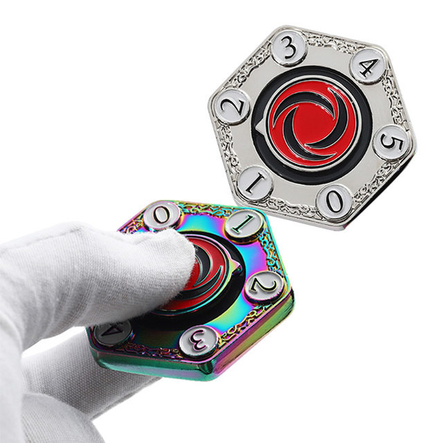 Unique Design Custom Coins Zinc Alloy Metal Color Plating Spinning Coin 360 Degrees Spinner Rotatable Game Token Coin