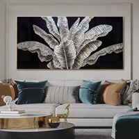 Lukisan Dinding Kristal Porselen Berlapis Emas Cetak Mewah Grosir untuk Ruang Tamu, Hotel, Lorong, Sofa, Hiasan Dinding