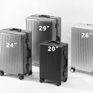 Valise de voyage en aluminium pleine grandeur de luxe 20/24/26/29 pouces Roues pivotantes durables avec frein Serrure TSA Valise de voyage en aluminium - Product Image 4