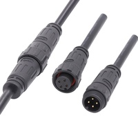 5A DC Power 4Pin Mâle Femelle Circulaire Connecteur Étanche M16 Fil à Fil IP68 Led Faisceau de Fil pour Éclairage + Système de Ventilateurs