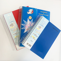 Échantillon gratuit de cahier à spirale pour l'école format A5 A4 avec logo personnalisé 6 sujets