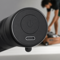 Pistolet de massage des tissus profonds KONBEST, 10 niveaux de vitesse, 4 têtes, rechargeable, masseur corporel pour le dos, soulagement des douleurs musculaires, dispositif de minuterie