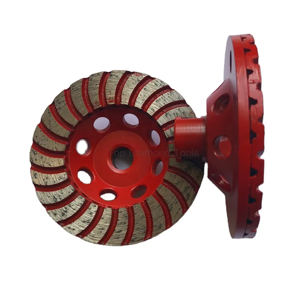 Diameter 4" Double Layer Turbo Diamond Cup Wheel For Granite Marble Stone Shaping And Grinding
