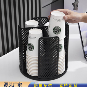 Disposable Paper Cup Holder Round L Size For Coffee Tea Storage Organizing Kitchen Countertop Rack - Product Image 3
