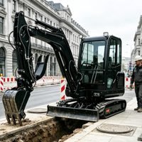 LIVRAISON GRATUITE Mini-excavatrice de 1 tonne, 3 tonnes, CE EURO 5, hydraulique, compacte, sur chenilles, pour travaux de terrassement, aménagement paysager et agriculture