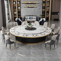 Table de salle à manger d'hôtel, grande table électrique pour restaurant, ensemble table et chaises, banquette de salle à manger pour 15-20 personnes, sur mesure, en bois massif, style nordique
