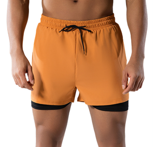 Short <span class=keywords><strong>de</strong></span> <span class=keywords><strong>bain</strong></span> pour <span class=keywords><strong>homme</strong></span> adulte Nouveau style court anti-embarras Double couche Coupe ample Short <span class=keywords><strong>de</strong></span> <span class=keywords><strong>bain</strong></span> à séchage rapide Grande taille pour l'été - Product Image 2
