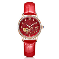 Montre squelette automatique pour femme, logo personnalisé, vente en gros, usine, mode, luxe, style minimaliste, montre-bracelet à quartz pour cadeau