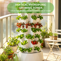 Tour hydroponique empilable pour la culture de la laitue et du chou frisé, en plastique ABS renforcé, à conception rotative, pour 72 plantes, à haut rendement énergétique