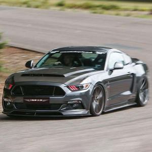 Nuevo Lip Delantero de Fibra de Carbono LARIDAS para <span class=keywords><strong>Ford</strong></span> <span class=keywords><strong>Mustang</strong></span> 2015-2017, Estilo AC, Divisor de Parachoques, Kit de Carrocería con Recortes para Enganche de Remolque, 100% - Product Image 2