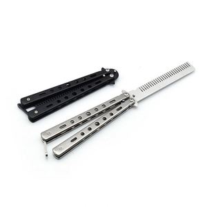 Herramienta de Entrenamiento para Principiantes, Peine Plegable de Metal, Peine de Mariposa de Acero Inoxidable para Viajes - Product Image 2