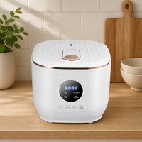Penanak Nasi Otomatis Pintar 3L Stainless Steel Laris Manis untuk Dapur Rumah, dengan 5 Mode Memasak dan 8 Mode Penghangat, Rendah Gula