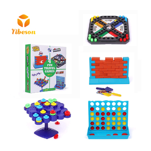 Juguete interactivo familiar personalizado para demoler, damas de pared de empuje, juego de equilibrio, conectar cuatro ajedrez 4 en 1, juego de mesa múltiple - Product Image 1