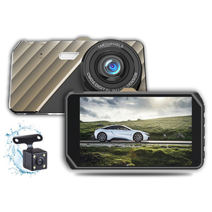 Superventas 4 pulgadas Car <span class=keywords><strong>Recorder</strong></span> Dash <span class=keywords><strong>Cam</strong></span> 1080P Lente dual Cámara de respaldo Pantalla IPS Grabadora de conducción - Product Image 1