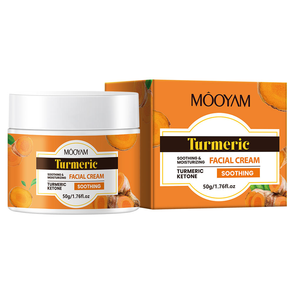 Crème pour le visage aux herbes au curcuma