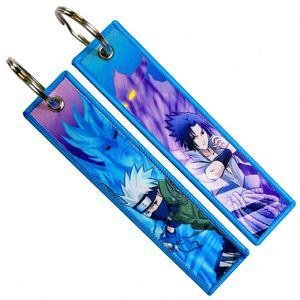 Manufacturer Wholesale Custom Designs Anime Sublimation Printed Woven Keychain Jet Tag Embroidery <b>Keyring</b> - Product Image 3