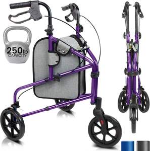 <span class=keywords><strong>Rollator</strong></span> à <span class=keywords><strong>trois</strong></span> <span class=keywords><strong>roues</strong></span> pliant léger pour les personnes âgées Fournitures de thérapie de rééducation pratiques Walker & <span class=keywords><strong>Rollator</strong></span> - Product Image 3