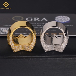 Star Shape Moissanite <b>Ring</b> 18K Gold Plated Iced Out Luxury <b>Mens</b> Party Jewelry Hip Hop <b>Mens</b> <b>Rings</b> - Product Image 6