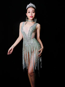 Costume <span class=keywords><strong>de</strong></span> pampilles en métal, avec strass, pour la danse ou la danse, design <span class=keywords><strong>de</strong></span> la belle et moderne, nouvelle tendance - Product Image 5