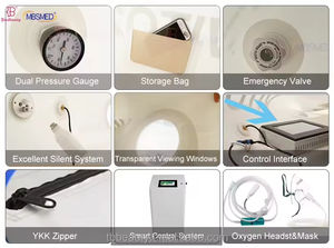 Cámara Hiperbárica de Oxígeno Médica de 1.5 ATA, Cámara Hiperbárica de Oxígeno de 2.0 ATA, 2 ATA para Uso Doméstico, Cuidado de Personas y Mascotas - Product Image 3