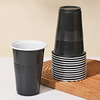 Gobelet en plastique coloré de 16oz avec couvercle Gobelets de stade en plastique personnalisés Verres jetables pour eau, thé, soda, vin, bière pour les fêtes