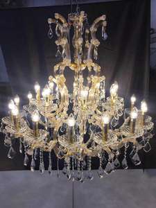 Personalizado de alta calidad gran villa hotel Aplicación de oro de cristal de la lámpara de María Teresa lámparas K9 lámpara de cristal - Product Image 4