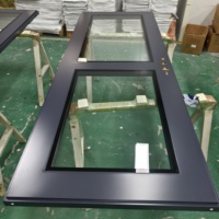 Puertas y Ventanas Plegables Francesas de Aluminio con Doble Vidrio Templado, Modernas, Insonorizadas y Resistentes al Viento para Edificios de Oficinas