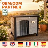 [En stock] Prix de gros - Cage pour animaux de compagnie en bois massif, respirante et résistante aux intempéries, pour l'intérieur et l'extérieur, avec toit