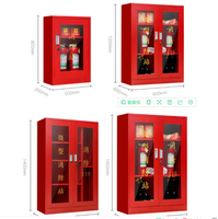 AS-170 armoire de rangement en métal pour équipement de lutte contre l'incendie avec casque, extincteur, etc.
