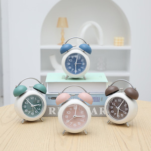 Gongsun Alarm <b>Clock</b> Analog Metal Silent <b>Mechanical</b> Desk <b>Clock</b> For Bedroom Living Room Student Kids Modern Minimalist Design - Product Image 3