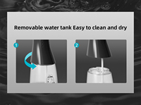 Hydropulseur dentaire électrique sans fil portable 340 ml IPX8 pour le nettoyage des dents à domicile et en voyage