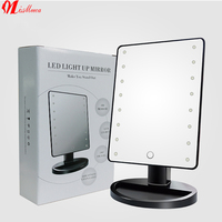 Miroir de toilette intelligent et éclairé Espejo Con Luz Miroir de maquillage de table de mascarade professionnel 16 LED