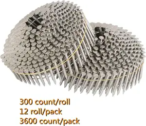 2024 Hoge Kwaliteit Geel Gegalvaniseerde Gladde Dakbedekking Nagels Voor Dakbedekking Fabriek Coil Dakbedekking Ring Schacht Nagels