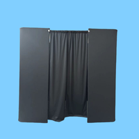 Nouvelle conception de cabine photo portable en acrylique 360° avec éclairage LED, taille personnalisable pour les expositions commerciales, caméra vidéo