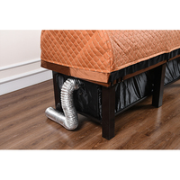 Table de massage pour moxibustion avec tuyau d'évacuation, en cuir PU, structure robuste pour usage professionnel en clinique de TCM, spa et salon