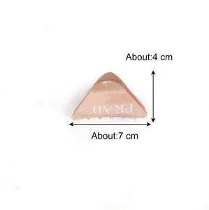 Pince à cheveux triangulaire en acétate, pince à cheveux requin, 7 cm, couleur unie, lettre simple, pinces pour filles, pinces à cheveux délicates - Product Image 6