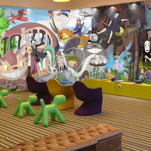 Papel Tapiz 3D de Dibujos Animados de <span class=keywords><strong>Totoro</strong></span> para Habitación Infantil, Revestimiento de Paredes para Sala de Estar, Dormitorio, Decoración de Cabecera, Papel Tapiz de Fondo - Product Image 2