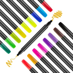 KHY KH1842 Fine Tip Dual Brush 12 24 30 Stift Bunt für Großhandel Marker Farbset Dual Tip Acrylfarbe Marker Stifte Set