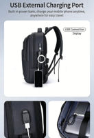 Sac à dos pour ordinateur portable en nylon 15 pouces, personnalisé, tendance, pour homme, sac d'affaires durable avec compartiment dédié pour ordinateur portable, grande capacité