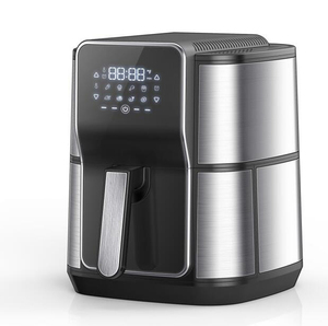 Friggitrice ad aria quadrata in acciaio inox 8L 10L digitale <span class=keywords><strong>xxl</strong></span> up e dowm riscaldamento aria friggitrice - Product Image 4