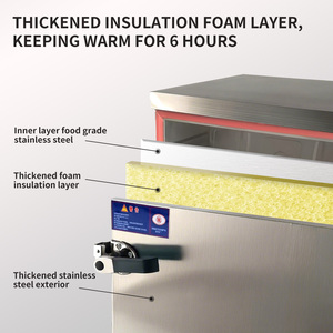 YITIAN Machine commerciale à vapeur de riz à gaz à 12 plateaux en acier inoxydable chariot de banquet avec buffet chauffé pour la restauration à la vapeur - Product Image 4