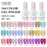 Vernis Gel Macaron en Gros, Collection Bonbons Sucrés, Haute Pigmentation, Gel UV LED Soak-Off, pour Salon, Longue Durée, OEM ODM