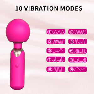 Usb Sterke 10-frequentie Mini Lichaam Vrouwen G Spot Masturbatie Groot Hoofd Paar Av Vibrator Seksspeeltjes - Product Image 3