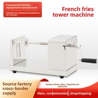 XIDA chips de pommes de terre faisant la Machine tourbillon tour de pommes de terre Machine manuelle commerciale Internet célébrité Snack décrochage gagner de l'argent