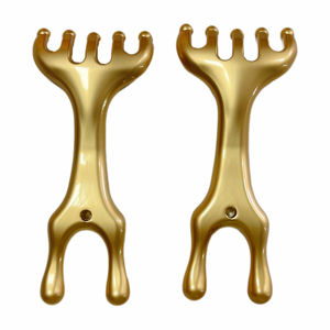 Peigne de massage du cuir chevelu en alliage de zinc, masseur facial et corporel pour femme et homme, favorisant la croissance des cheveux, Gua Sha - Product Image 1