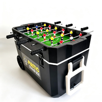 Glacière isotherme portable avec logo personnalisé, en forme de ballon de football, avec roues, pour boissons, idéale pour le camping