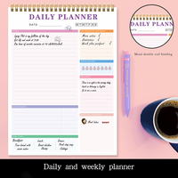 Agenda Diaria A5 2026 2027, Encuadernada en Espiral, Lista de Tareas, Color Pastel, Artículos de Oficina y Escolares, Regalo